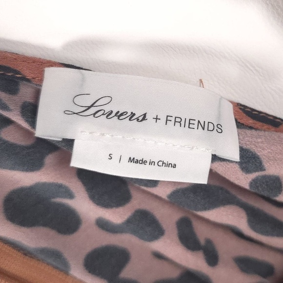 Lovers + FRIENDS REVOLVE Tina Leopard Rushed
Side Tie Square Neck Dress SMALL - Picture 3 of 11